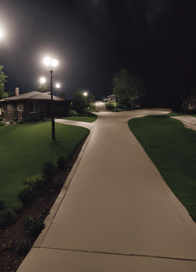 02214-2935813817-cinematic still POV the front of an midnight residential paved bike trail surrounded by homes, wide angle exterior background.png